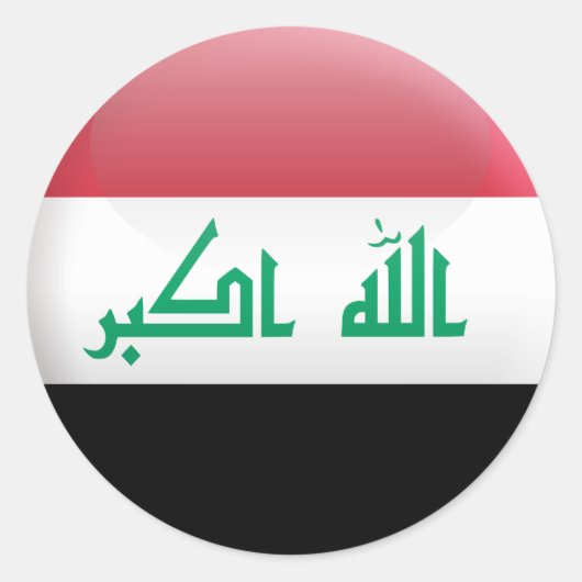Vlag van Irak Ronde Sticker (Voorkant)