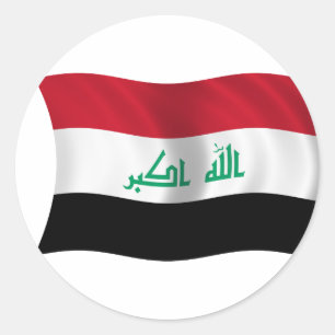 Vlag van Irak Ronde Sticker