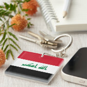 Vlag van Irak Sleutelhanger (Voorkant Rechts)