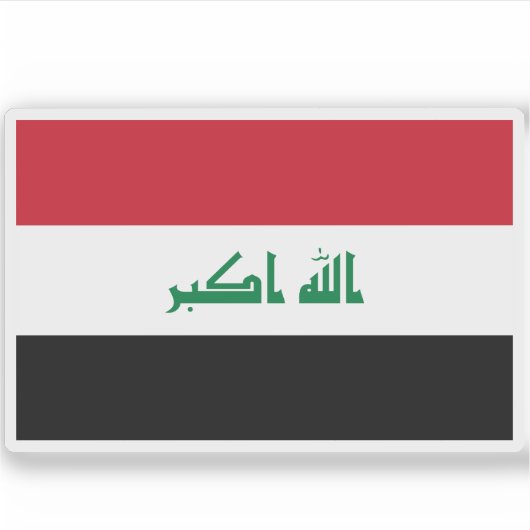 Vlag van Irak Sticker (Voorkant)