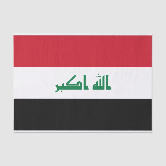 Vlag van Irak Tissuepapier (Voorkant)
