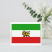 vlag van Iran (1925-1979) Briefkaart (Staand voorkant)