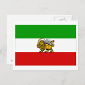 vlag van Iran (1925-1979) Briefkaart (Voorkant / Achterkant)