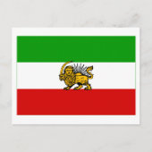 vlag van Iran (1925-1979) Briefkaart (Voorkant)