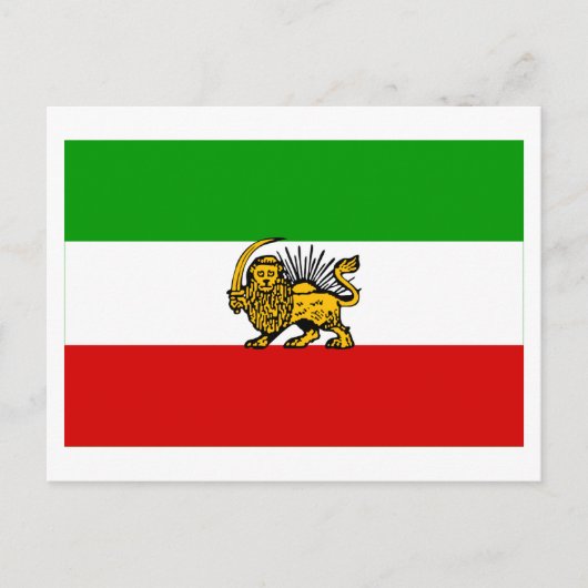vlag van Iran (1925-1979) Briefkaart (Voorkant)