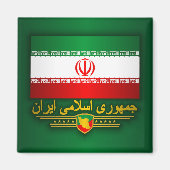 Vlag van Iran Apparel Magneet (Voorkant)