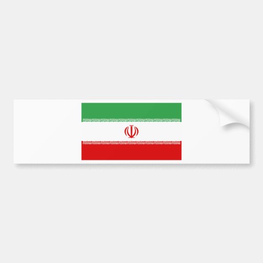 Vlag van Iran Bumpersticker (Voorkant)