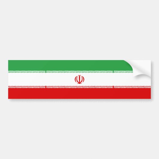 Vlag van Iran Bumpersticker (Voorkant)