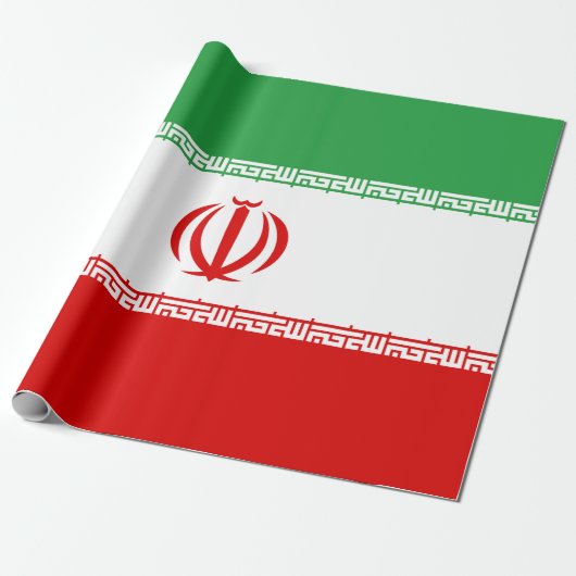Vlag van Iran Cadeaupapier (Uitgerold)