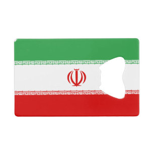 Vlag van Iran Creditkaart Flessenopener