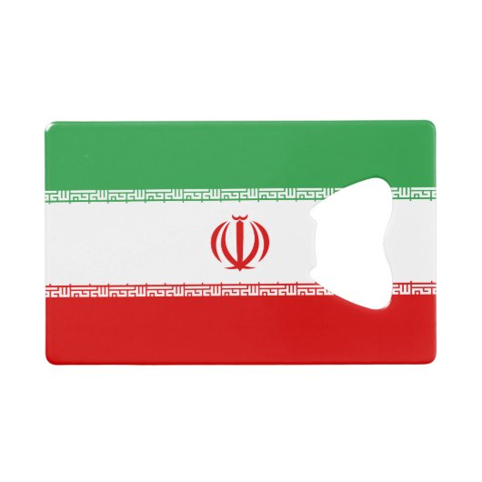 Vlag van Iran Creditkaart Flessenopener (Voorkant (Horizontaal))