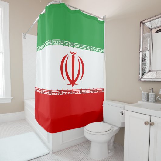 Vlag van Iran Douchegordijn (In situ)