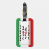 Vlag van Iran Easy ID Personal Bagagelabel (Achterkant verticaal)