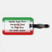 Vlag van Iran Easy ID Personal Bagagelabel (Achterkant horizontaal)