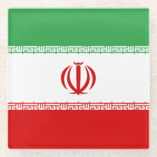 Vlag van Iran Glazen Onderzetter