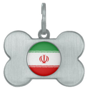 Vlag van Iran Huisdieren Naamplaatje