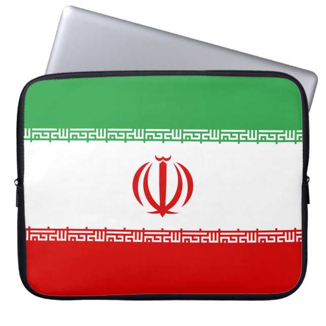 Vlag van Iran (Iran) (Perzisch) Laptop Sleeve (Voorkant)