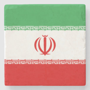 Vlag van Iran (Iran) (Perzisch) Stenen Onderzetter