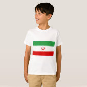 Vlag van Iran (Iran) (Perzisch) T-shirt (Voorkant volledig)