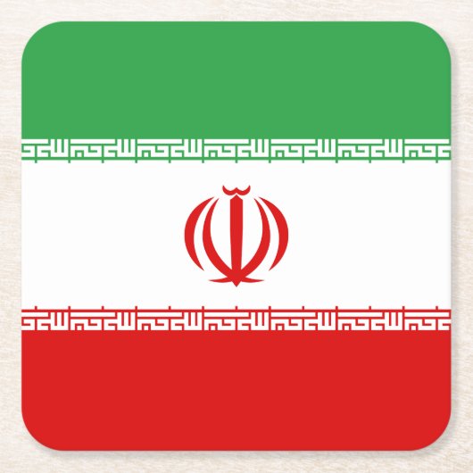 Vlag van Iran Kartonnen Onderzetters (Voorkant)