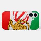 Vlag van Iran met het embleem van de Islamitische  Case-Mate iPhone Case (Achterkant (horizontaal))