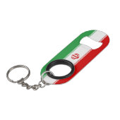 Vlag van Iran Mini Flessenopener (Voorkant Gekanteld)