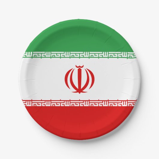 Vlag van Iran Papieren Bordje (Voorkant)