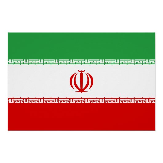 Vlag van Iran Perfect Poster (Voorkant)