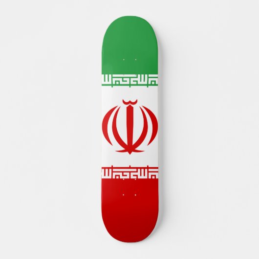 Vlag van Iran Persoonlijk Skateboard (Voorkant)