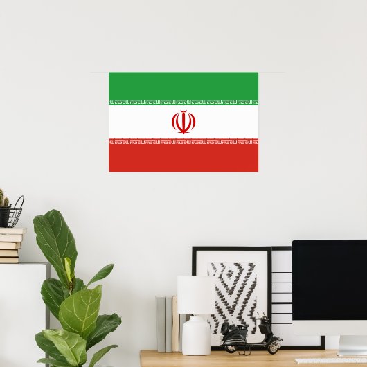 Vlag van Iran Poster (Thuiskantoor)