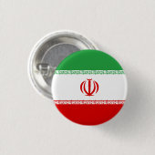 Vlag van Iran Ronde Button 3,2 Cm (Voorkant /achterkant)