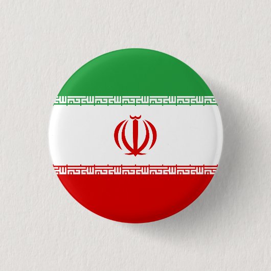 Vlag van Iran Ronde Button 3,2 Cm (Voorkant)