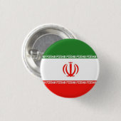 vlag van iran ronde button 3,2 cm (Voorkant /achterkant)