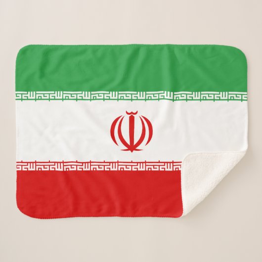 Vlag van Iran Sherpa Deken (Voorkant (horizontaal))