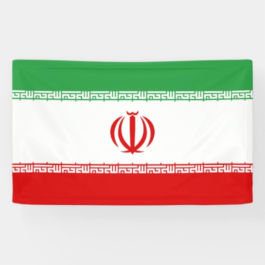 Vlag van Iran Spandoek (Horizontaal)