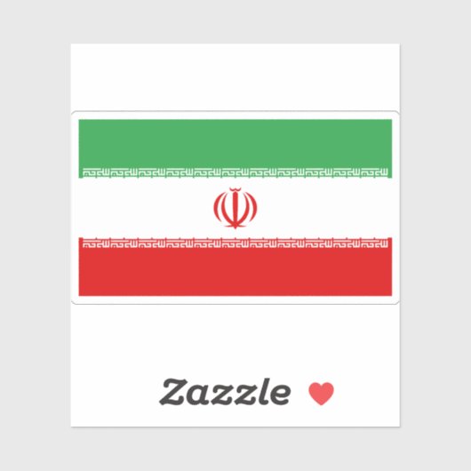 Vlag van Iran Sticker (Vel)