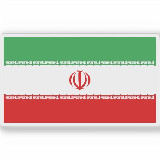 Vlag van Iran Sticker (Voorkant)