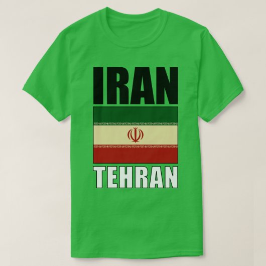 Vlag van Iran T-shirt (Design voorkant)