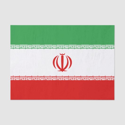Vlag van Iran Tissuepapier (Voorkant)