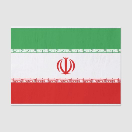 Vlag van Iran Tissuepapier (Voorkant)