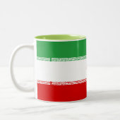 Vlag van Iran Tweekleurige Koffiemok (Links)