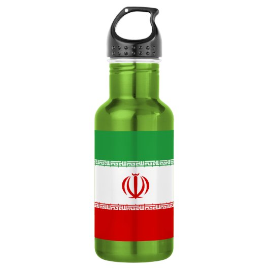Vlag van Iran Waterfles (Voorkant)
