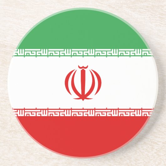 Vlag van Iran Zandsteen Onderzetter (Voorkant)