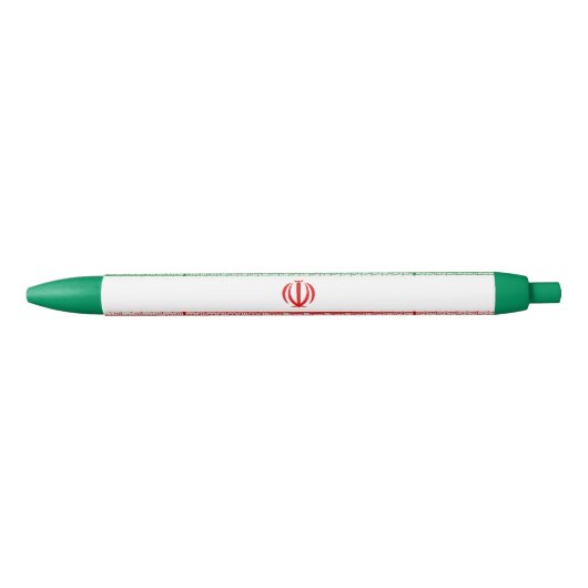 Vlag van Iran Zwarte Inkt Pen (Voorkant)