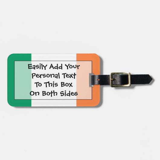 Vlag van Irish Easy ID Personal Bagagelabel (Voorkant horizontaal)