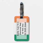 Vlag van Irish Easy ID Personal Bagagelabel (Achterkant verticaal)