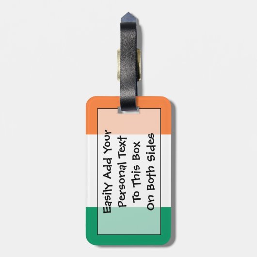 Vlag van Irish Easy ID Personal Bagagelabel (Achterkant verticaal)