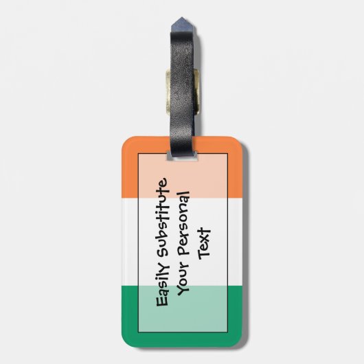 Vlag van Irish Easy ID Personal Bagagelabel (Achterkant verticaal)