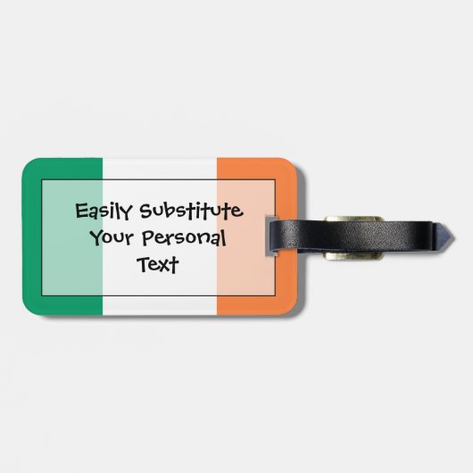 Vlag van Irish Easy ID Personal Bagagelabel (Achterkant horizontaal)