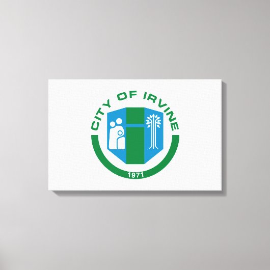Vlag van Irvine (Californië) Canvas Afdruk (Voorkant)